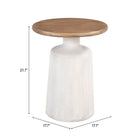 Zuo - Goblet Table d’appoint - Brun/Blanc-6