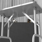 PawHut - Table de Toilettage pour Chiens et Chats Pliable avec Surface Anti-dérapante - Gris-Comprend un bras de toilettage réglable à pince pour chiens de différentes tailles