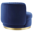 Modway - Embrace Touffe Performance Velvet Chaise pivotante - Marine d’or-Tissu résistant aux taches durable