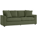 HOMCOM - Canapé 3 places rembourré pour chambre - vert-Le pack de ressorts et la mousse haute densité garantissent un confort d’assise durable 