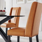 Modway - Baron Cuir végane Chaise à manger - Tan-Rembourrage en cuir végane