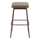 Zuo - Divat Tabouret de bar - Taupe/Noyer - Ensemble de 2-Garantie limitée de 3 ans