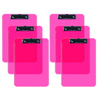 Davis Group - Planchettes à pince transparentes, format lettre, 9 po l x 12 po H – Rose - 6 par paquet-Les planchettes sont fabriquées en plastique moulé par injection résistant et durable et présentent des bords lisses