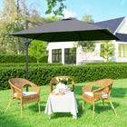 Outsunny - Parasol suspendu déporté carré 8 pi L x 8 pi l avec rotation à 360°, gris foncé-L’aération supérieure assure une bonne circulation de l’air et empêche le basculement  