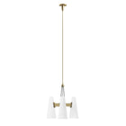 Modway - Beacon 3-Lumière Lumière suspendue - Laiton satin opale-Tiges suspendues réglables en hauteur