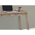 Monarch Specialties - 7191 Bureau 42 po - Taupe Fonce Avec Tiroir De Rangement-Facile à assembler grâce aux instructions illustrées incluses et à un plateau facile à nettoyer, créez un espace de travail fonctionnel pour votre ordinateur portable, votre bureau ou votre espace d'écriture.