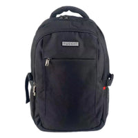 Tucci Italy - Sac à dos SCOUT - Moyen - Noir-Compartiment dédié pour ordinateurs portables – Convient aux portables jusqu’à 16" avec une sangle de stabilité supplémentaire