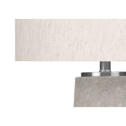 Monarch Specialties - Luminaire - 29 po H Lampe De Table - Résine Grise - Abat-Jour Ivoire / Crème - Moderne-Dimensions assemblées : 16 po L x 16 po l x 29 po H. base : 6,75 po L x 6,75 po L x 17 po H. abat-jour : 16 po L x 16 po l x 11 po H