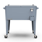 Permasteel - Glacière de patio rétro 80 pintes sur roulettes avec séparateur - bleue-Le séparateur amovible permet cinq configurations différentes pour s’adapter à vos besoins.