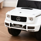 Aosom - Mercedes-benz g350 licensed toddler sliding car - white-Rangement sous le siège idéal pour que vos enfants gardent leurs jouets 