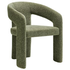 Modway - Oslo Tonneau Tissu tapis Chaise d’accent pour salle à manger - Feuille-Chaise de salle à manger, à dossier ouvert en tonneau