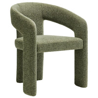 Modway - Oslo Tonneau Tissu tapis Chaise d’accent pour salle à manger - Feuille-Chaise de salle à manger, à dossier ouvert en tonneau
