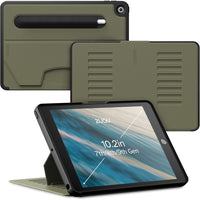 Zugu - Étui iPad 10,2 po 2019/2020/2021 - Édition Limitée - Vert Olive-Étui folio magnétique