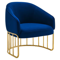 Modway - Legacy Performance Velvet Fauteuil - Marine-Fauteuil rétro moderne