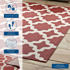 Modway - Cerelia Treillis marocains intérieurs et extérieurs Tapis 9 pi l x 12 pi L - Rouge et beige-Polypropylène 100% doux