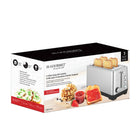 JS Gourmet - Grille-pain à fente longue 4 tranches - Acier inoxydable-Corps en acier inoxydable
