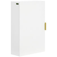 kleankin - Armoire murale de salle de bain avec étagères à 3 niveaux - blanc-Le design mural permet de gagner de la place