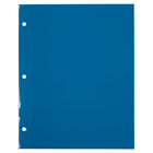JAM Paper - Dossiers scolaires laminés brillants à 3 trous et à deux pochettes - bleu - Paquet de 6-5