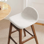 Modway - Juno Tabouret de bar - Tissu ivoire - Ensemble de 2-Jambes écartées