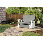 Suncast - Glisseur Adirondack - Gris colombe-Construction durable à parois multiples pour plus de solidité et de stabilité.