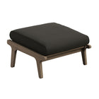 Modway - Saratoga Terrasse extérieure Teck Ottoman, Gris silex-Glissements au pied sans marquer