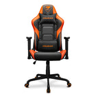 COUGAR - Chaise de jeu inclinable et pivotante Armor Elite - noir et orange-Chaise de jeu avec enveloppe et dossier haut