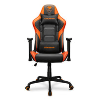 COUGAR - Chaise de jeu inclinable et pivotante Armor Elite - noir et orange-Chaise de jeu avec enveloppe et dossier haut