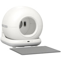 PawHut - Bac à litière autonettoyant, grande boîte à litière automatique pour chat 72 L-Purification double avec lumière UVC et gel pour éliminer les odeurs et garder la maison fraîche 