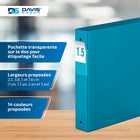 Davis Group Super économie, Reliure à anneaux ronds 1.5 po, paquet de 6 – Bleu Turquoise-Anneau Rond, Non-Verrouillage