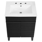 Modway - Render 24" Vanette de salle de bain - Noir Blanc-8