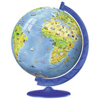 Ravensburger - Globe terrestre pour enfants Puzzle 3D de 180 pièces - Édition anglaise-Assemblez par image ou utilisez les numéros au dos des pièces pour vous guider.