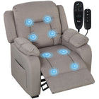 HOMCOM - Fauteuil de massage inclinable avec moteur silencieux - brun-Le fauteuil inclinable électrique silencieux atteint 150 degrés grâce à un moteur sans balais 
