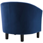 Modway - Prospect Chenal Touffé Performance Velvet Fauteuil - Marine-Pattes en caoutchouc noir