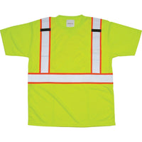 SCN Industrial - T-Shirts Conformes À La Csa, Polyester, Grand, Jaune Lime Haute Visibilité, paquet de 3-Couleur de base Jaune lime haute visibilité