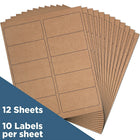JAM Paper Étiquettes postales lisses, 4 x 2 po, papier kraft brun, 10 par page, 240 par paquet-Taille : 4 x 2 po