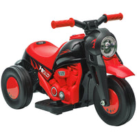 Qaba - Moto électrique pour enfants 3 roues 6V avec phare LED - noir-Permet un mouvement vers l'avant et vers l'arrière pour des expériences de conduite variées 