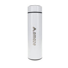Amaze - Bouteille d'eau Amaze avec capteur de température - 500 mL - blanc-Isolation sous vide en acier inoxydable