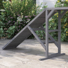 PawHut - Rampe d’équipement d’agilité pour chien avec barre de sécurité, surface antidérapante - gris-Fabriquée en bois de sapin, adaptée à une utilisation en extérieur ;