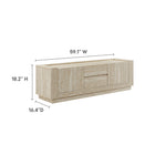 Modway - Hollis 59 po Travertin Meuble TV, Travertin-Stratifié travertin