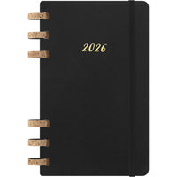 Moleskine - 2026 Spiral 12 mois couverture souple agenda annuel solaire , grand format - 5 po x 8.25 po - noir-Reliure En Spirale En Mélange De Liège À La Fois Robuste Et Flexible