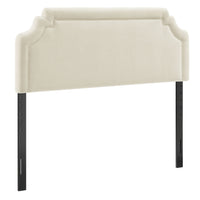 Modway - Magnolia Tissu rembourré Tête de lit pleine grandeur - Écru-Tissu tissé en bruyère tissé