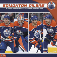 DateWorks - 2026 Calendrier Mural 16 Mois - 12 po x 12 po - Edmonton Oilers - Bilingue -12,00" x 12,00"