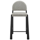Modway - Hayley Tissu rembourré Tabouret de comptoir - Chameau Noir-Entièrement assemblé