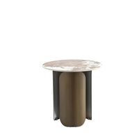 Manhattan Comfort - Table d’appoint Monica 19,68 po style moderne et glamour - Or-Table d’appoint moderne pour salon