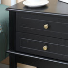 HOMCOM - Table de nuit moderne 15,75 po- noir-Assemblage requis 