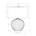 Monarch Specialties - Luminaire - 23 po H Lampe De Table - Céramique Noire - Abat-Jour Noir - Contemporain-Avec son cordon noir de 6 pieds, cette lampe d'accent est parfaite pour être placée sur une table d'appoint ou latérale dans un salon ou un bureau, ou sur une table de chevet dans votre chambre à coucher pour une touche sophistiquée