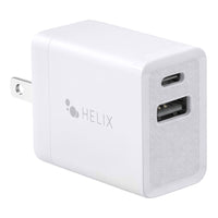 Helix - Chargeur mural 20 W USB-A et USB-C, Blanc-20 W Chargement