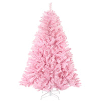 HOMCOM - Sapin de Noël artificiel 5 pi - forme large - rose-5pi de haut en forme large, offrant un aspect sain et naturel 