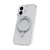 TUFF8 - Étui Glide360 Mag Transparent iPhone 17-Support rotatif à 360° : intégré, pivote à plusieurs angles pour un usage mains libres