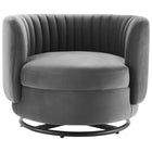 Modway - Embrace Touffe Performance Velvet Chaise pivotante - Gris noir-Rembourrage en mousse dense